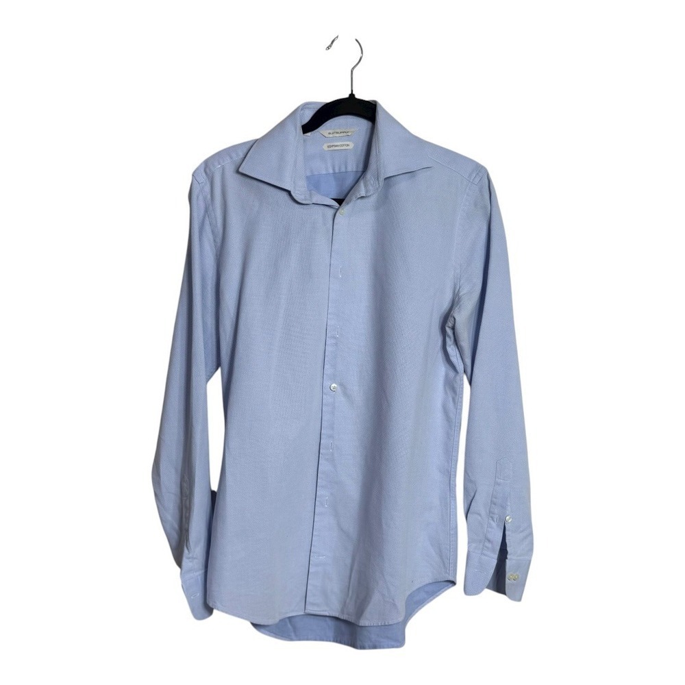 SUITSUPPLY Men's Light Blue Egyptian‎ Cotton Slim Fit Dress Shirt Size 39 15 1/2